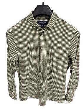 Mizzen+Main Leeward No Tuck Long Sleeve Plaid Button-Up Shirt Size Medium